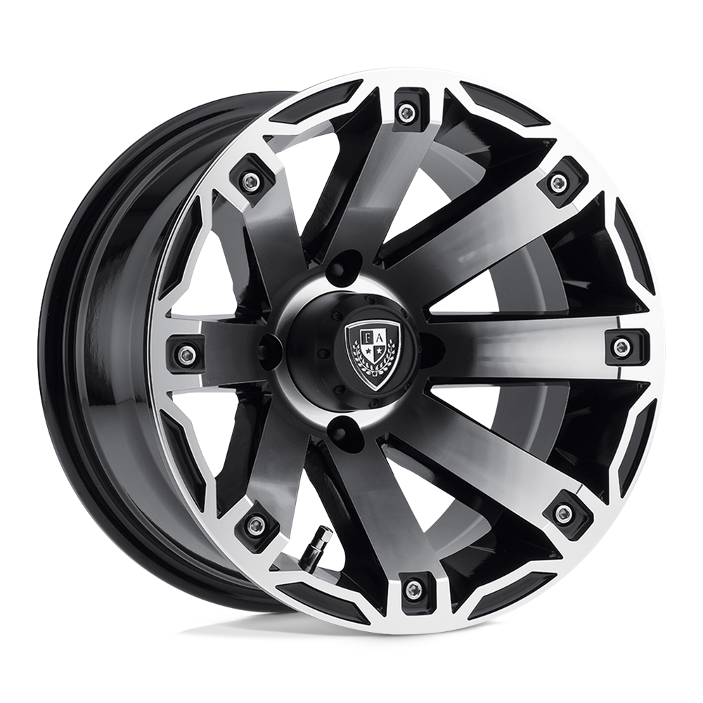 Fairway Alloys FA143 Rage 12x7 Machined Gloss Black -47mm ET 70.7mm CB 4x101.6