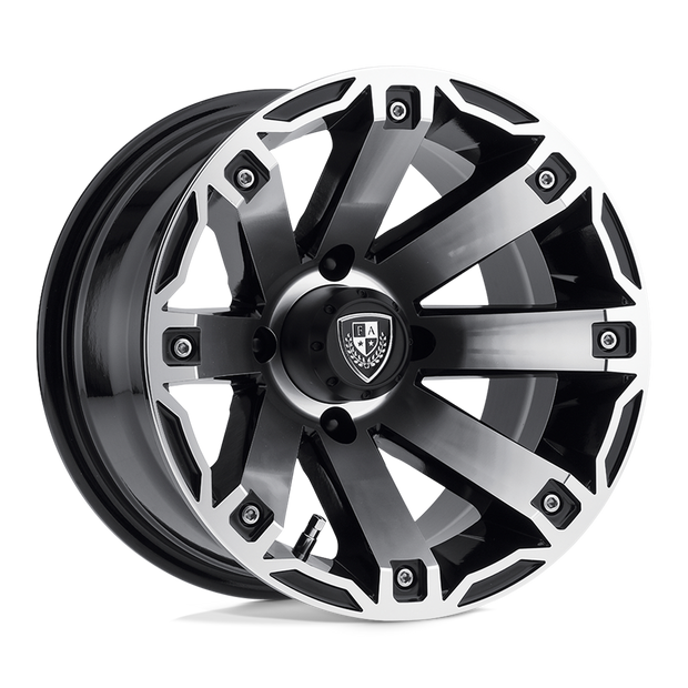 Fairway Alloys FA143 Rage 12x7 Machined Gloss Black -47mm ET 70.7mm CB 4x101.6