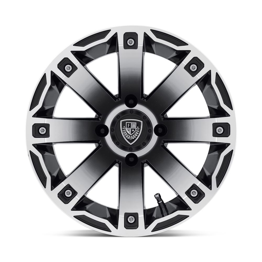 Fairway Alloys FA143 Rage 12x7 Machined Gloss Black -47mm ET 70.7mm CB 4x101.6