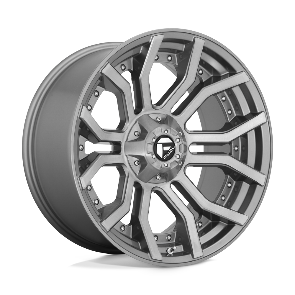 Fuel Wheels D713 Rage Platinum 20x10 Brushed Gunmetal w/Tinted Clear -18mm ET 125.1mm CB 8x170