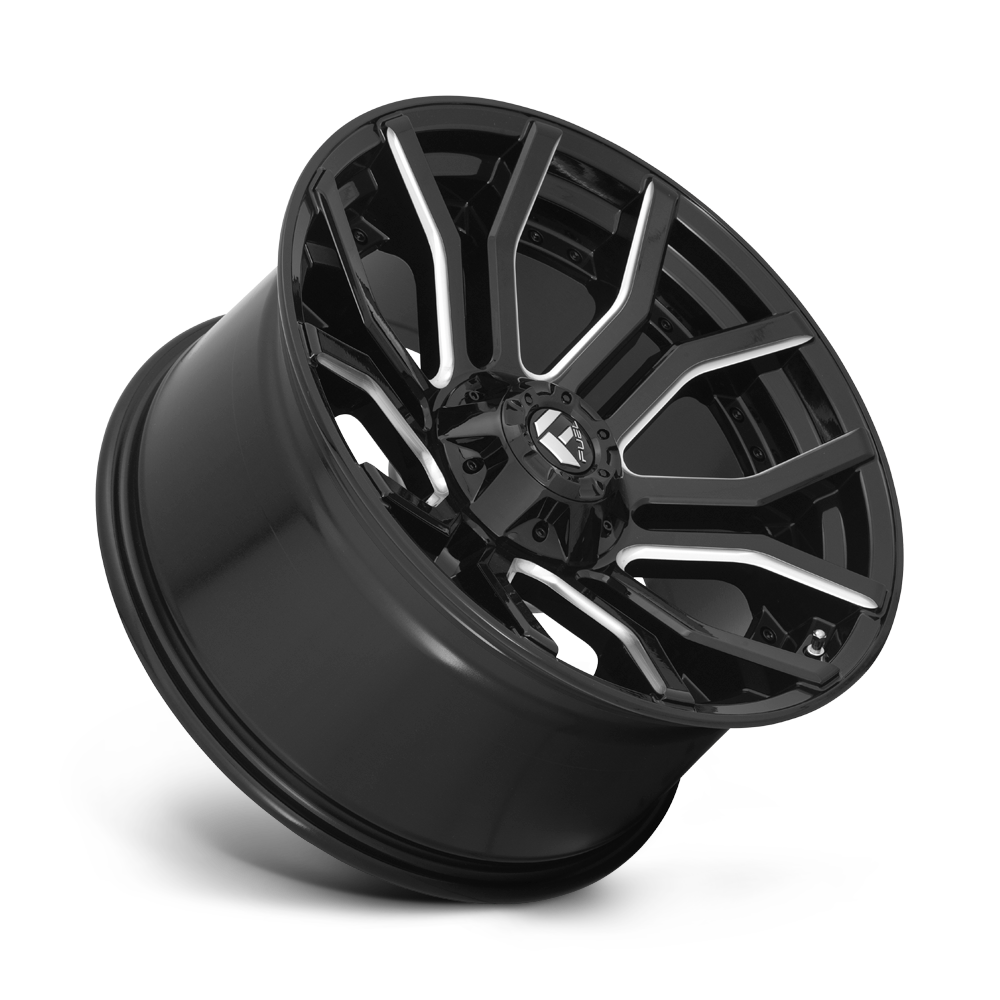 Fuel Wheels D711 Rage 20x10 Gloss Black Milled -18mm ET 87.1mm CB 5x127/5x139.7