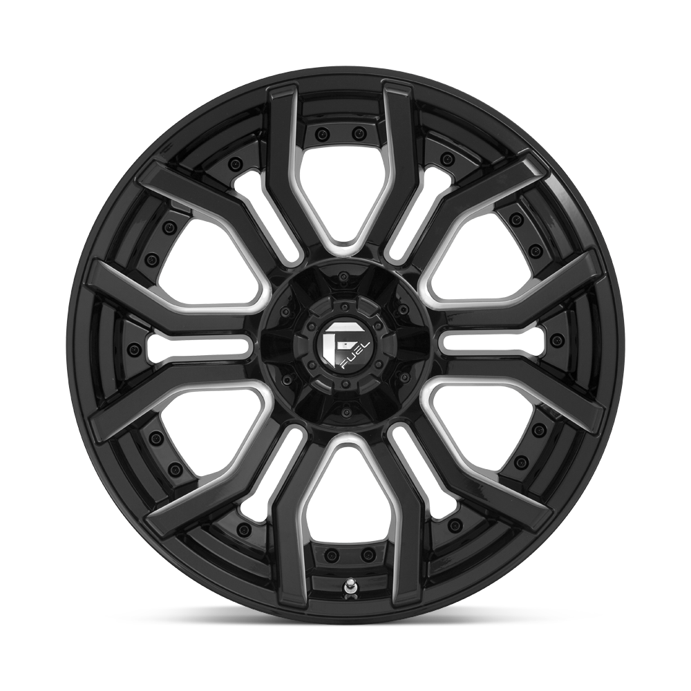 Fuel Wheels D711 Rage 20x10 Gloss Black Milled -18mm ET 87.1mm CB 5x127/5x139.7