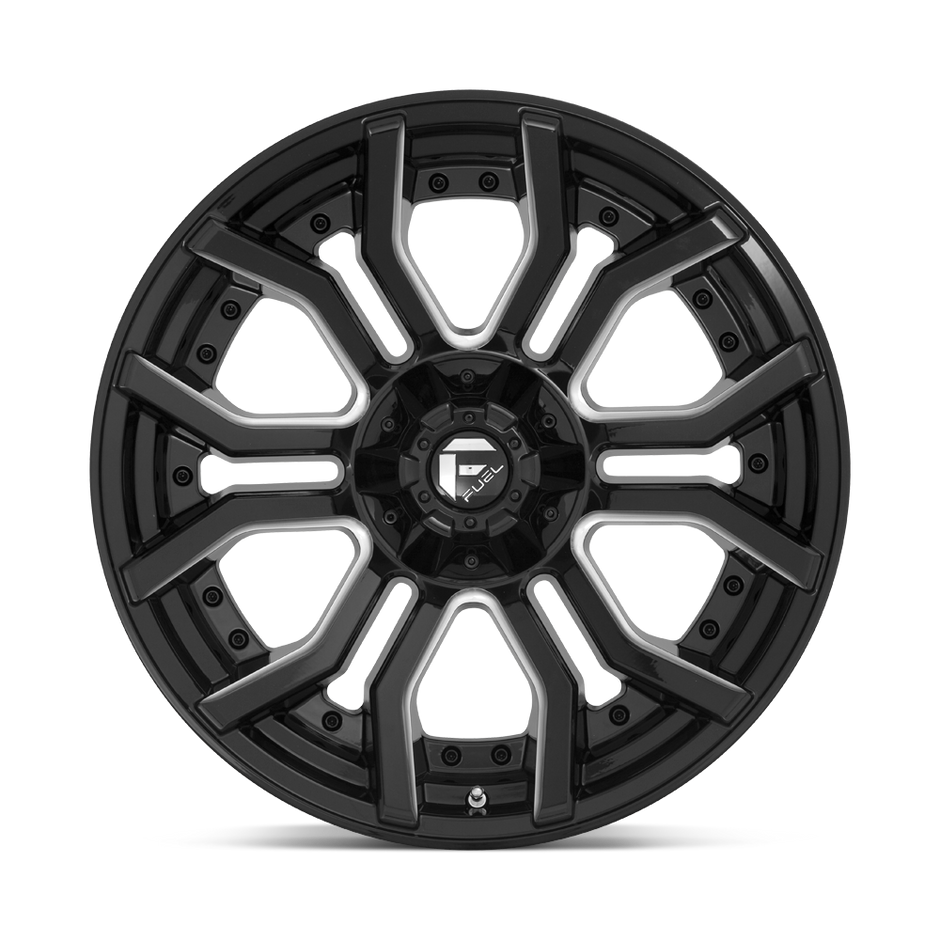 Fuel Wheels D711 Rage 20x10 Gloss Black Milled -18mm ET 87.1mm CB 5x127/5x139.7