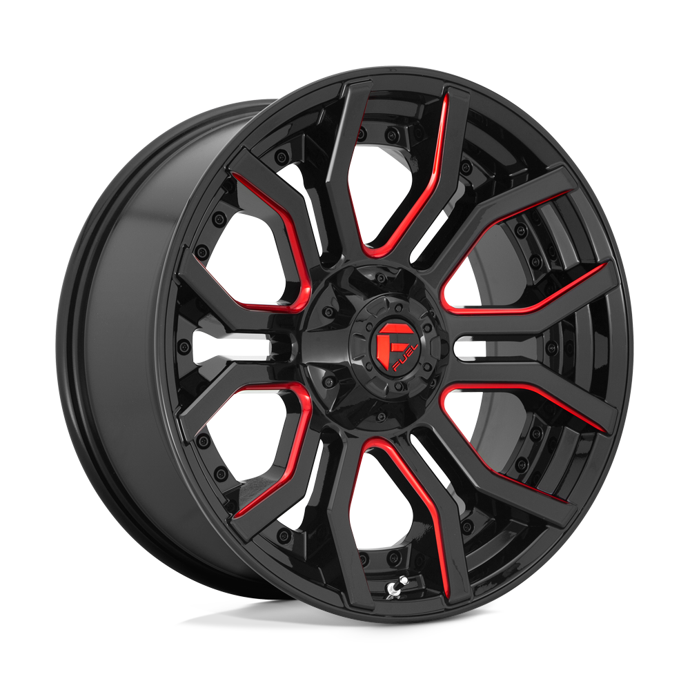 Fuel Wheels D712 Rage 20x10 Gloss Black w/Red Tinted Clear -18mm ET 125.1mm CB 8x170