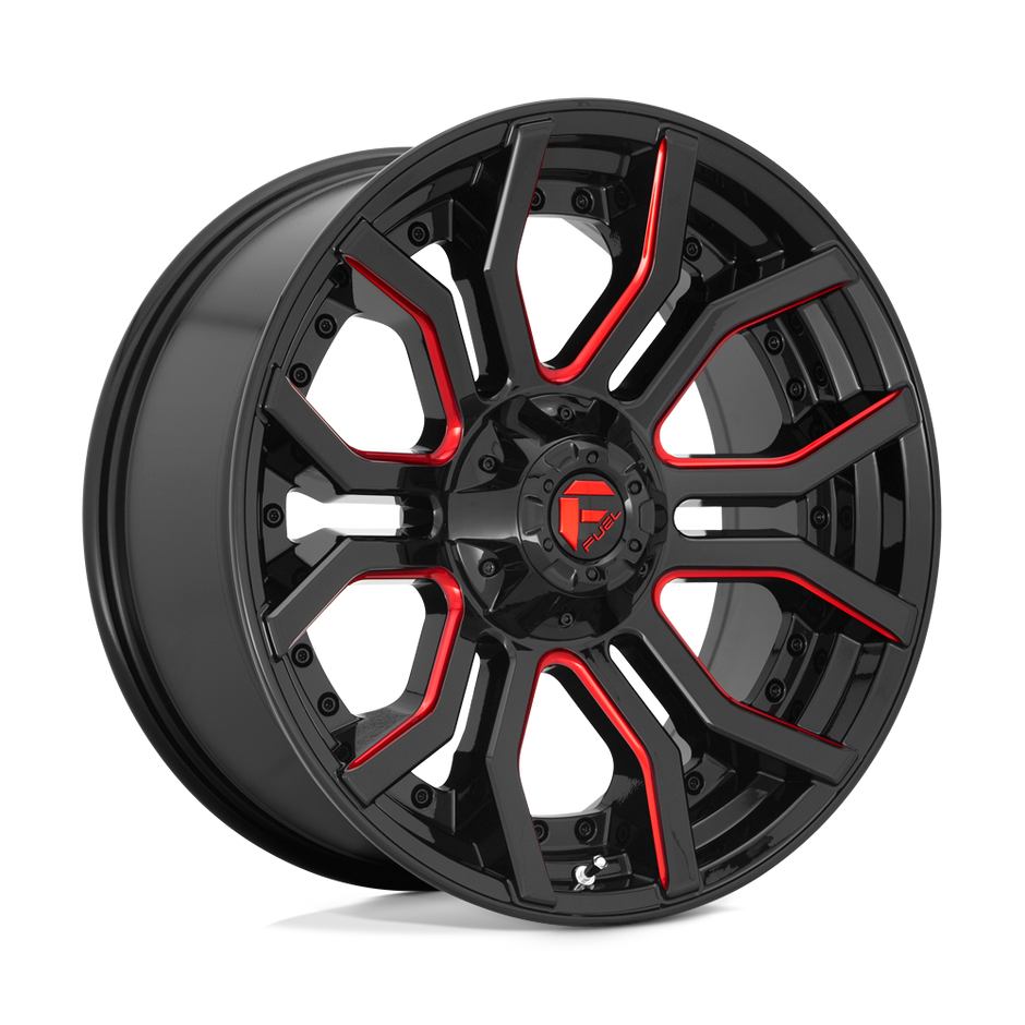 Fuel Wheels D712 Rage 20x10 Gloss Black w/Red Tinted Clear -18mm ET 125.1mm CB 8x170
