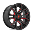 Fuel Wheels D712 Rage 20x10 Gloss Black w/Red Tinted Clear -18mm ET 125.1mm CB 8x170