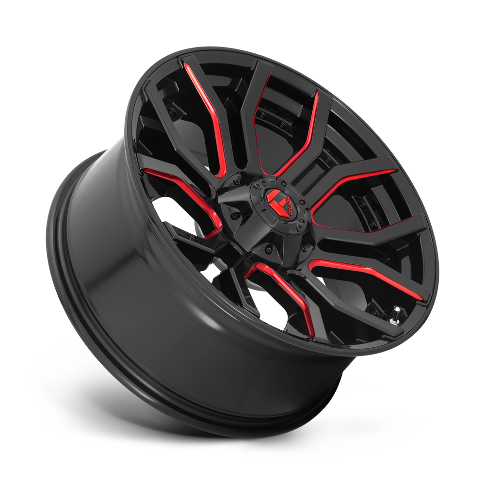 Fuel Wheels D712 Rage 20x10 Gloss Black w/Red Tinted Clear -18mm ET 125.1mm CB 8x170