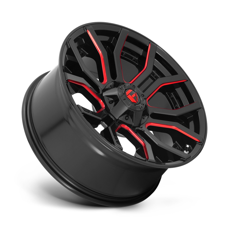 Fuel Wheels D712 Rage 20x10 Gloss Black w/Red Tinted Clear -18mm ET 125.1mm CB 8x170