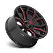 Fuel Wheels D712 Rage 20x10 Gloss Black w/Red Tinted Clear -18mm ET 125.1mm CB 8x170