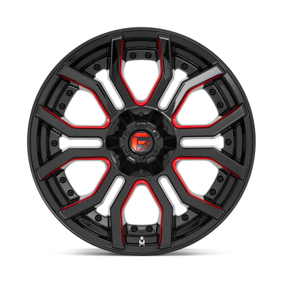 Fuel Wheels D712 Rage 20x10 Gloss Black w/Red Tinted Clear -18mm ET 125.1mm CB 8x170