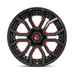 Fuel Wheels D712 Rage 20x10 Gloss Black w/Red Tinted Clear -18mm ET 125.1mm CB 8x170
