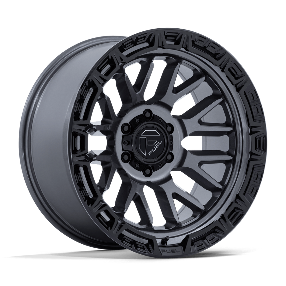 Fuel Wheels FC890 Rail 17x9 Gloss Gunmetal w/Gloss Black Lip 1mm ET 71.5mm CB 5x127