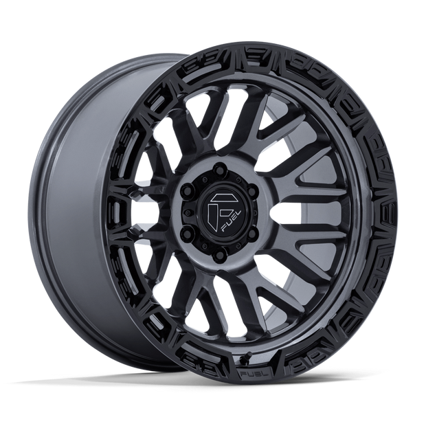 Fuel Wheels FC890 Rail 17x9 Gloss Gunmetal w/Gloss Black Lip 1mm ET 71.5mm CB 5x127
