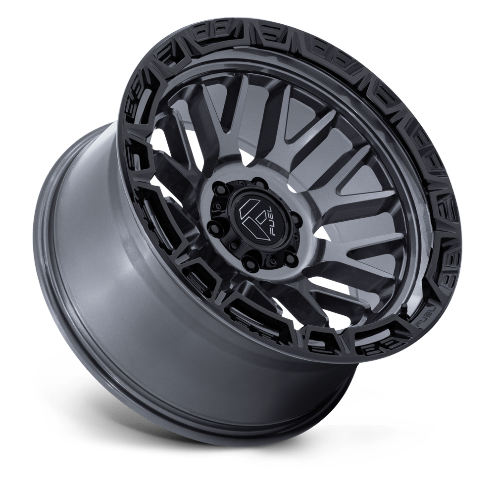 Fuel Wheels FC890 Rail 17x9 Gloss Gunmetal w/Gloss Black Lip 1mm ET 71.5mm CB 5x127