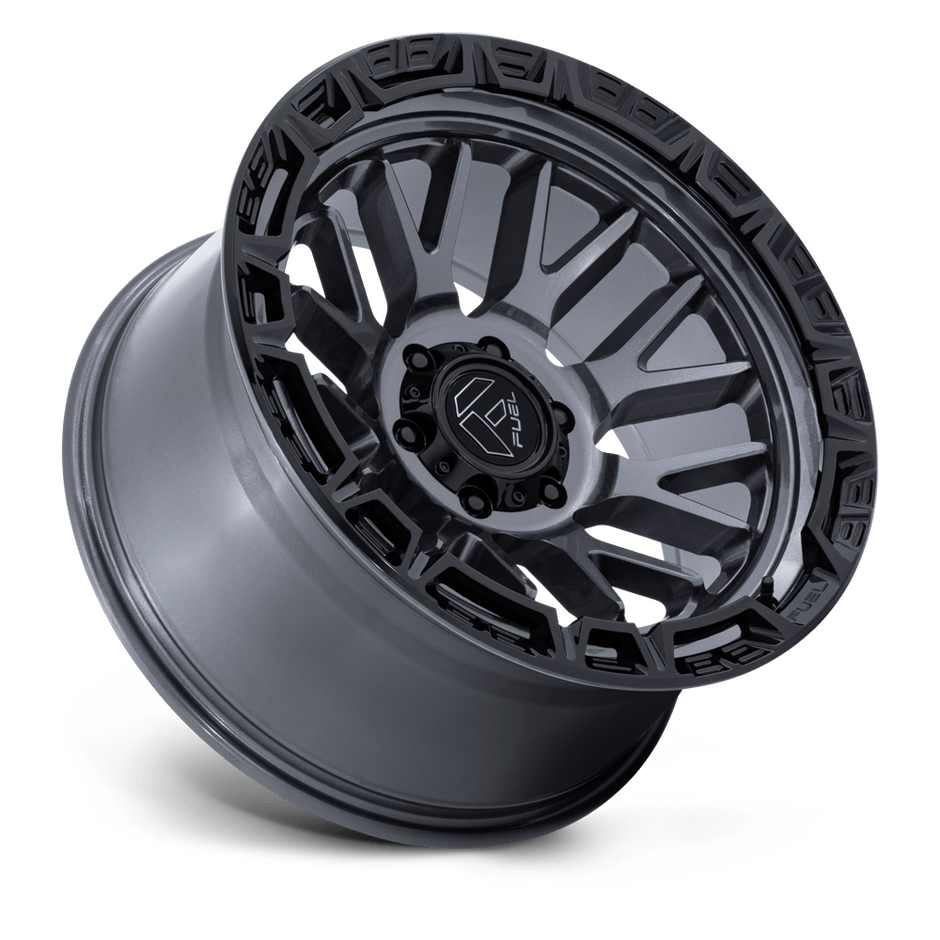 Fuel Wheels FC890 Rail 17x9 Gloss Gunmetal w/Gloss Black Lip 1mm ET 71.5mm CB 5x127