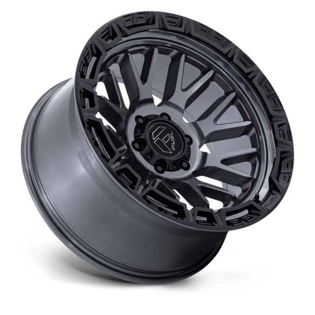 Fuel Wheels FC890 Rail 17x9 Gloss Gunmetal w/Gloss Black Lip 1mm ET 71.5mm CB 5x127