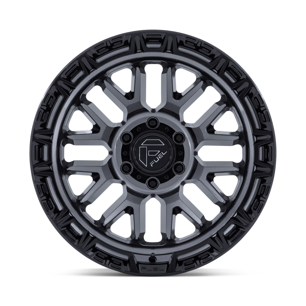 Fuel Wheels FC890 Rail 17x9 Gloss Gunmetal w/Gloss Black Lip 1mm ET 71.5mm CB 5x127