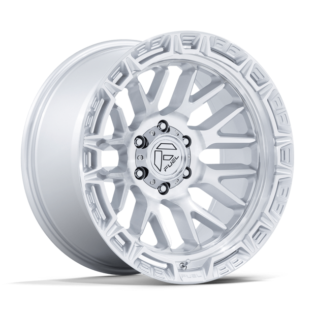 Fuel Wheels FC890 Rail 17x9 Gloss Silver w/Machined Face 1mm ET 71.5mm CB 5x127