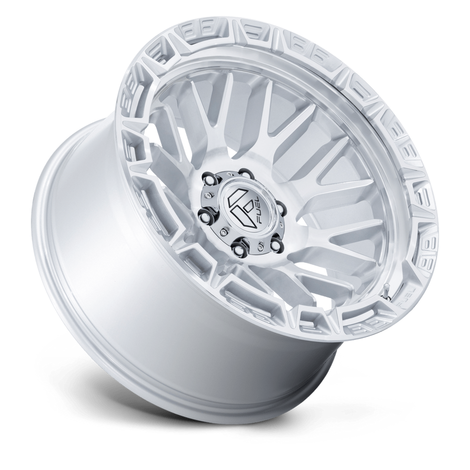 Fuel Wheels FC890 Rail 17x9 Gloss Silver w/Machined Face 1mm ET 71.5mm CB 5x127