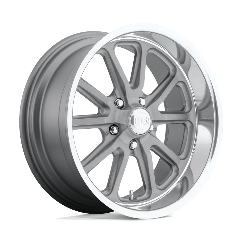 U.S. Mags U111 Rambler 17x7 Textured Gray w/ Diamond Cut Lip 1mm ET 72.56mm CB 5x120.65