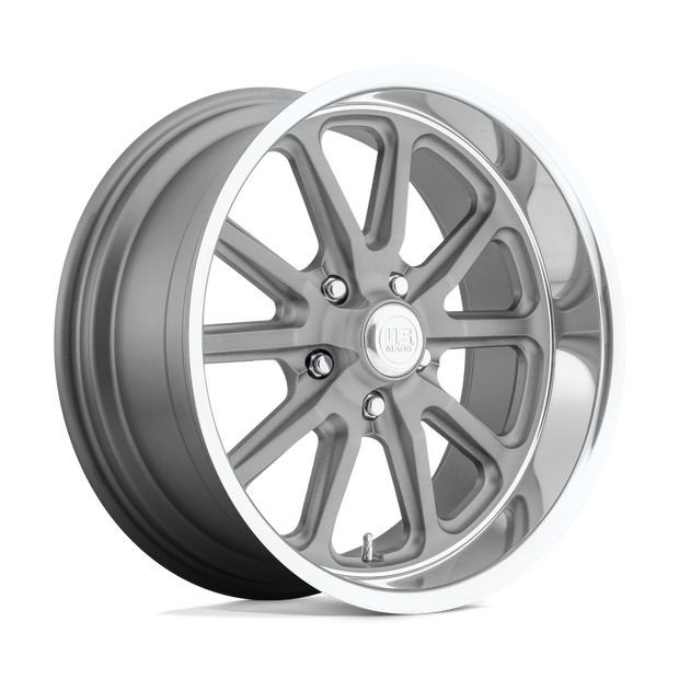 U.S. Mags U111 Rambler 17x8 Textured Gray w/ Diamond Cut Lip 1mm ET 78.1mm CB 5x127