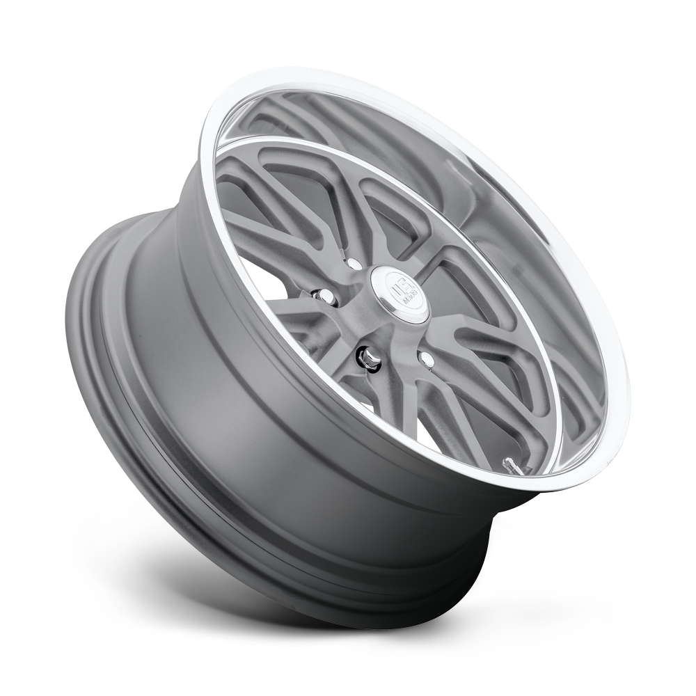 U.S. Mags U111 Rambler 17x7 Textured Gray w/ Diamond Cut Lip 1mm ET 72.56mm CB 5x120.65