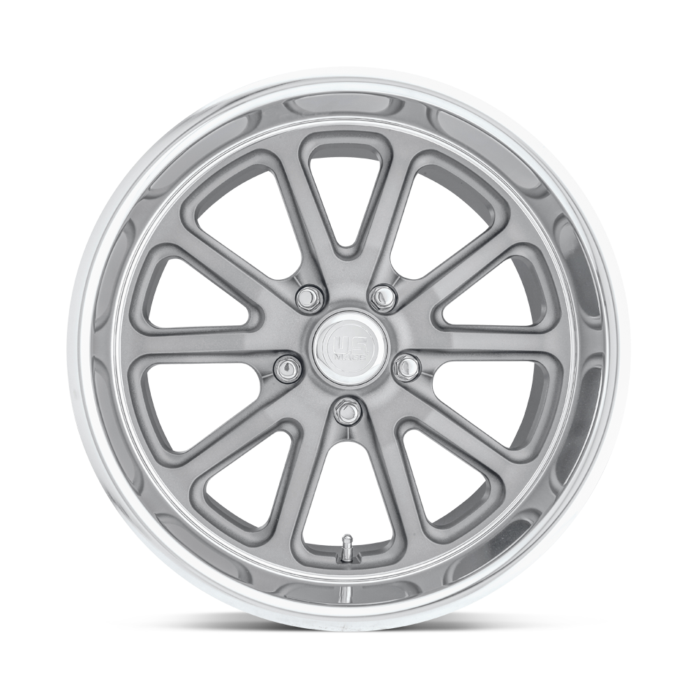 U.S. Mags U111 Rambler 17x7 Textured Gray w/ Diamond Cut Lip 1mm ET 72.56mm CB 5x120.65