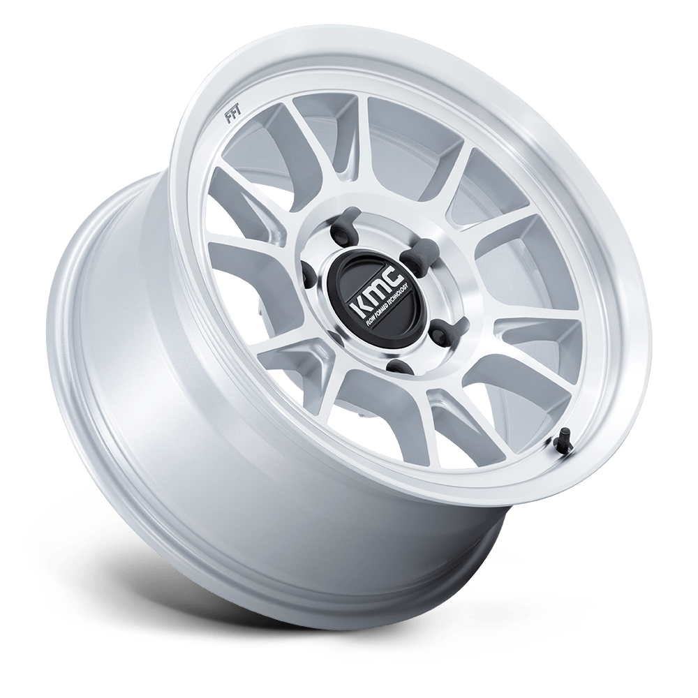 KMC Wheels KM729 Range 17x8.5 Gloss Silver w/Machined Face -10mm ET 66.06mm CB 6x114.3