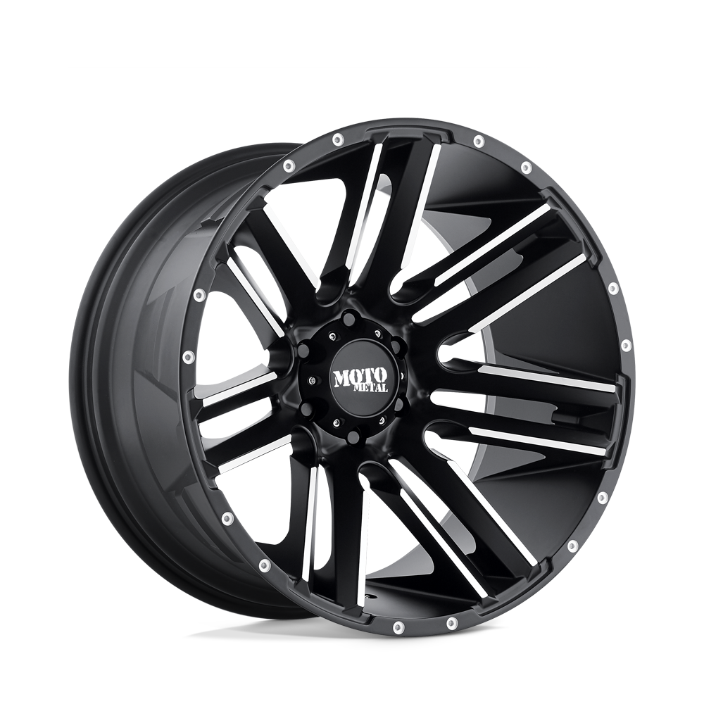 Moto Metal MO978 Razor 20x9 Satin Black Machined 18mm ET 124.2mm CB 8x180