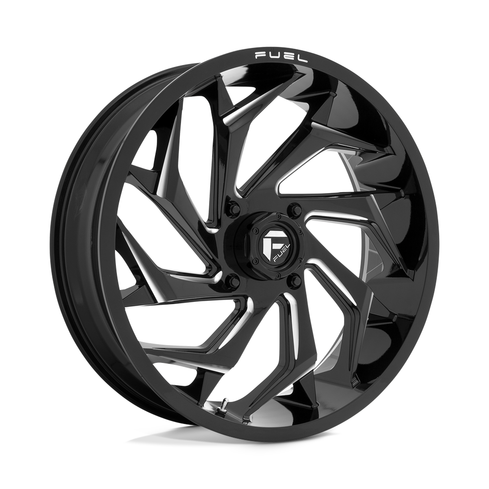 Fuel Wheels D753 Reaction UTV 18x7 Gloss Black Milled 13mm ET 132mm CB 4x156