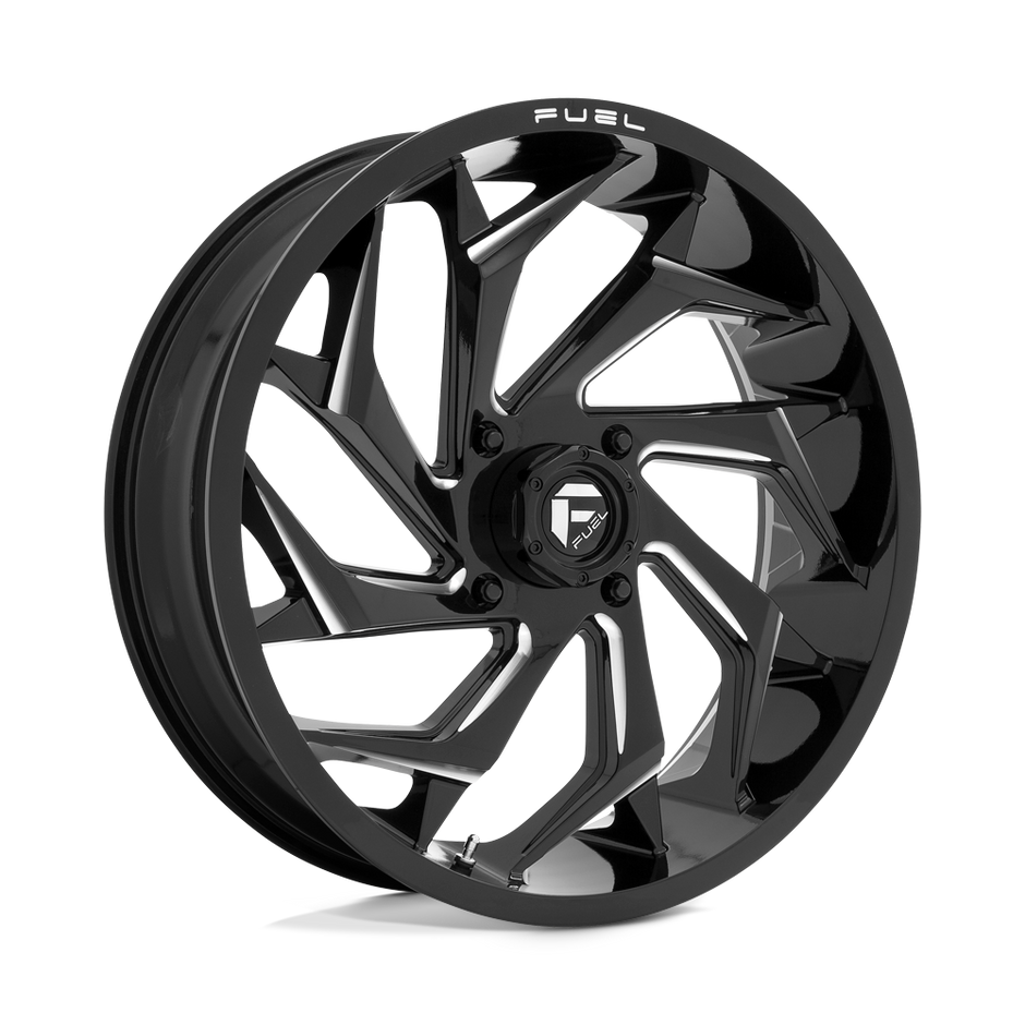 Fuel Wheels D753 Reaction UTV 18x7 Gloss Black Milled 13mm ET 132mm CB 4x156