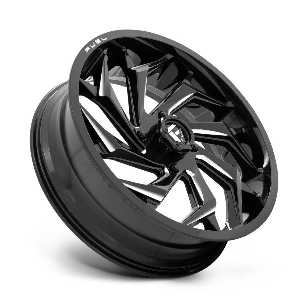 Fuel Wheels D753 Reaction UTV 18x7 Gloss Black Milled 13mm ET 132mm CB 4x156