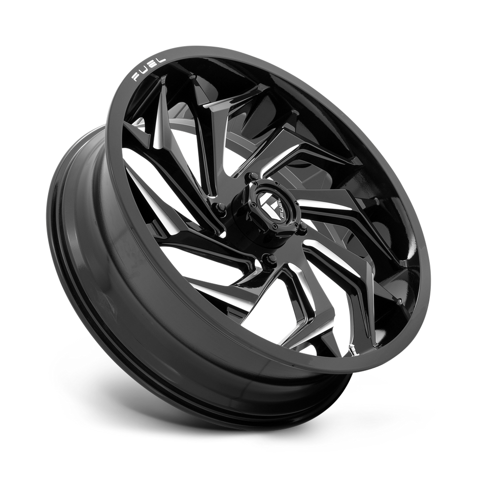 Fuel Wheels D753 Reaction UTV 18x7 Gloss Black Milled 13mm ET 132mm CB 4x156