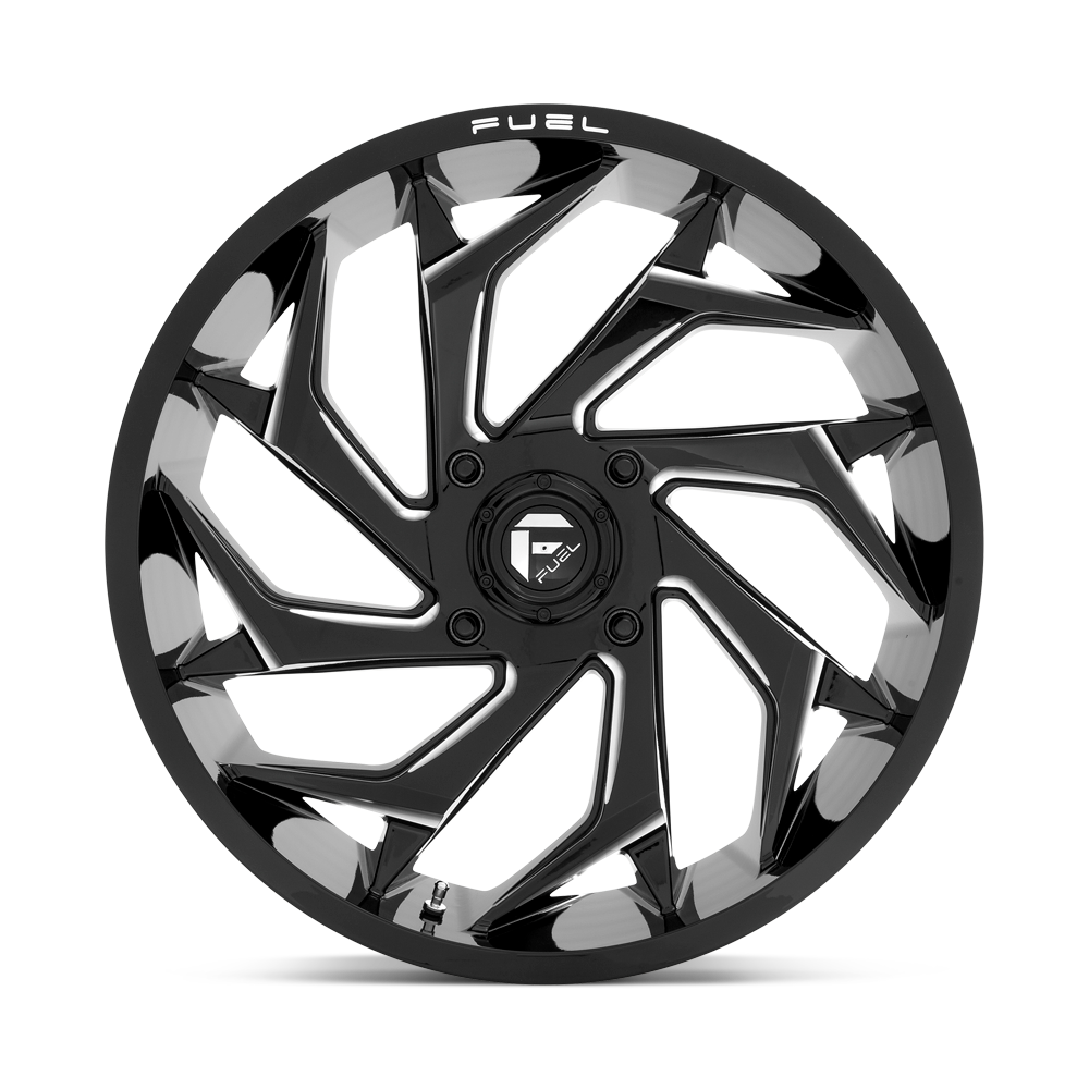 Fuel Wheels D753 Reaction UTV 18x7 Gloss Black Milled 13mm ET 132mm CB 4x156
