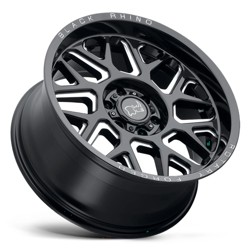Black Rhino Hard Alloys Reaper 20x11.5 Gloss Black & Milled -44mm ET 71.5mm CB 5x127