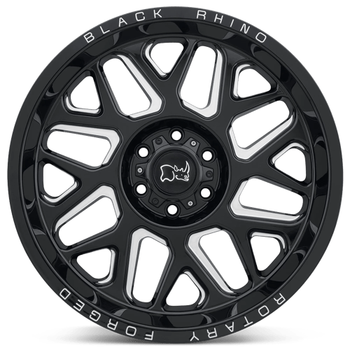 Black Rhino Hard Alloys Reaper 20x11.5 Gloss Black & Milled -44mm ET 71.5mm CB 5x127