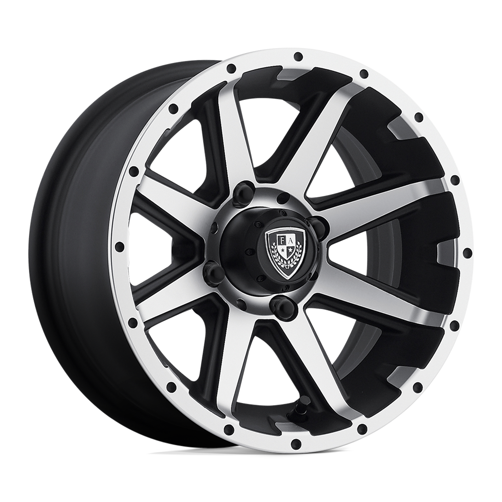 Fairway Alloys FA135 Rebel 12x6 Machined Matte Black -23mm ET 70.7mm CB 4x101.6