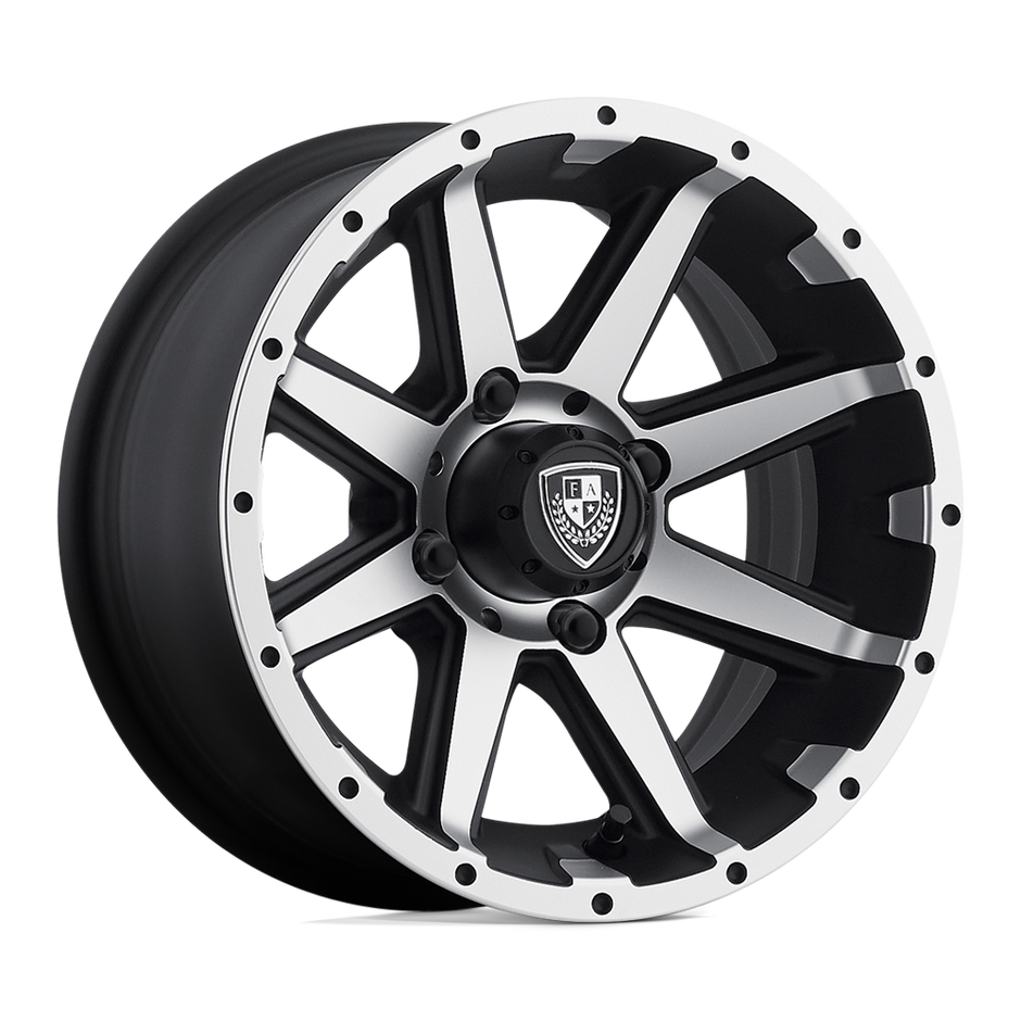 Fairway Alloys FA135 Rebel 12x6 Machined Matte Black -23mm ET 70.7mm CB 4x101.6