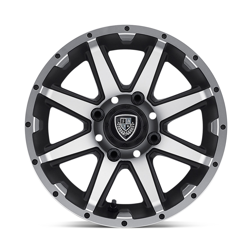 Fairway Alloys FA135 Rebel 12x6 Machined Matte Black -23mm ET 70.7mm CB 4x101.6