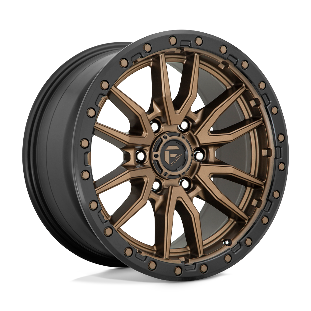 Fuel Wheels D681 Rebel 16x8 Matte Bronze w/Black Bead Ring 1mm ET 106.1mm CB 6x139.7