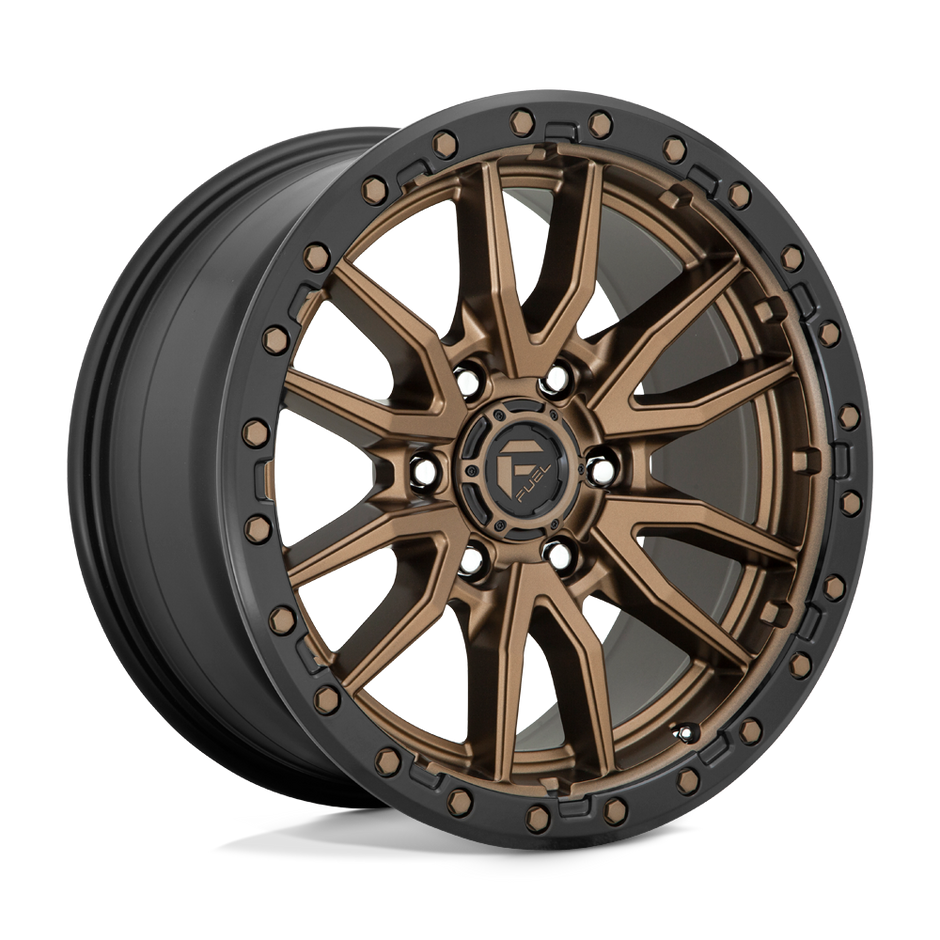 Fuel Wheels D681 Rebel 16x8 Matte Bronze w/Black Bead Ring 1mm ET 106.1mm CB 6x139.7