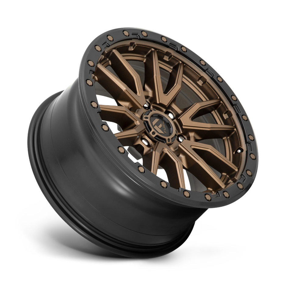 Fuel Wheels D681 Rebel 16x8 Matte Bronze w/Black Bead Ring 1mm ET 106.1mm CB 6x139.7