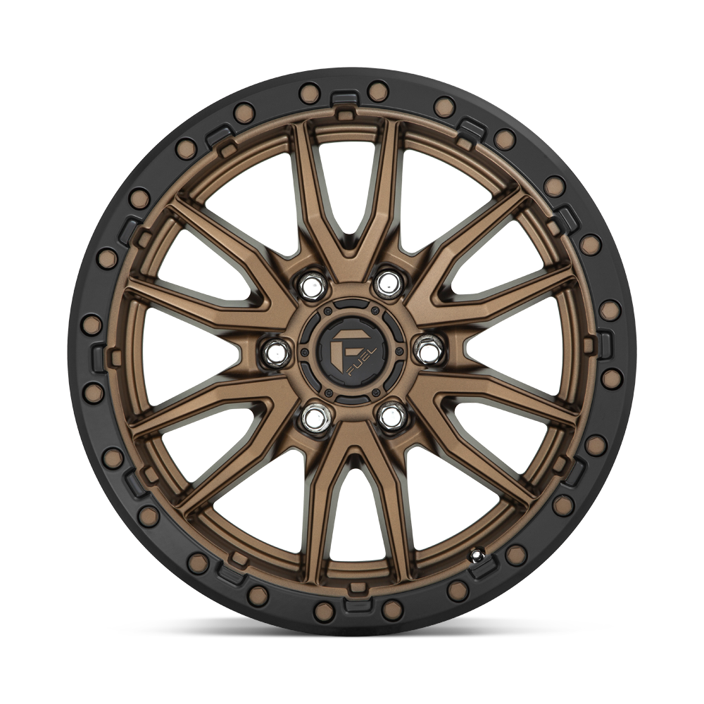 Fuel Wheels D681 Rebel 16x8 Matte Bronze w/Black Bead Ring 1mm ET 106.1mm CB 6x139.7