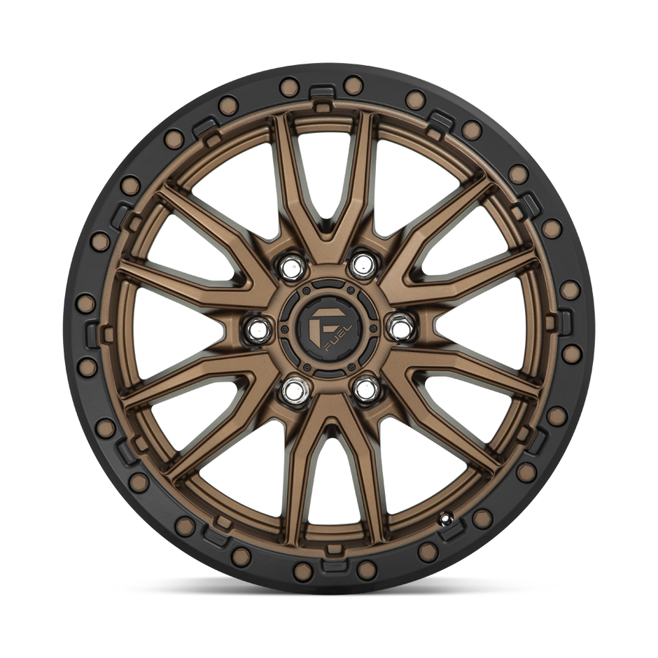Fuel Wheels D681 Rebel 16x8 Matte Bronze w/Black Bead Ring 1mm ET 106.1mm CB 6x139.7