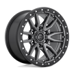 Fuel Wheels D680 Rebel 16x8 Matte Gunmetal w/Black Bead Ring 1mm ET 106.1mm CB 6x139.7