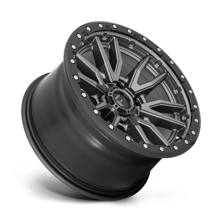 Fuel Wheels D680 Rebel 16x8 Matte Gunmetal w/Black Bead Ring 1mm ET 106.1mm CB 6x139.7