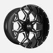 Hardrock Offroad Reckless Xposed 20x12 Gloss Black Milled -44mm ET 87.1mm CB 6x135 wheel