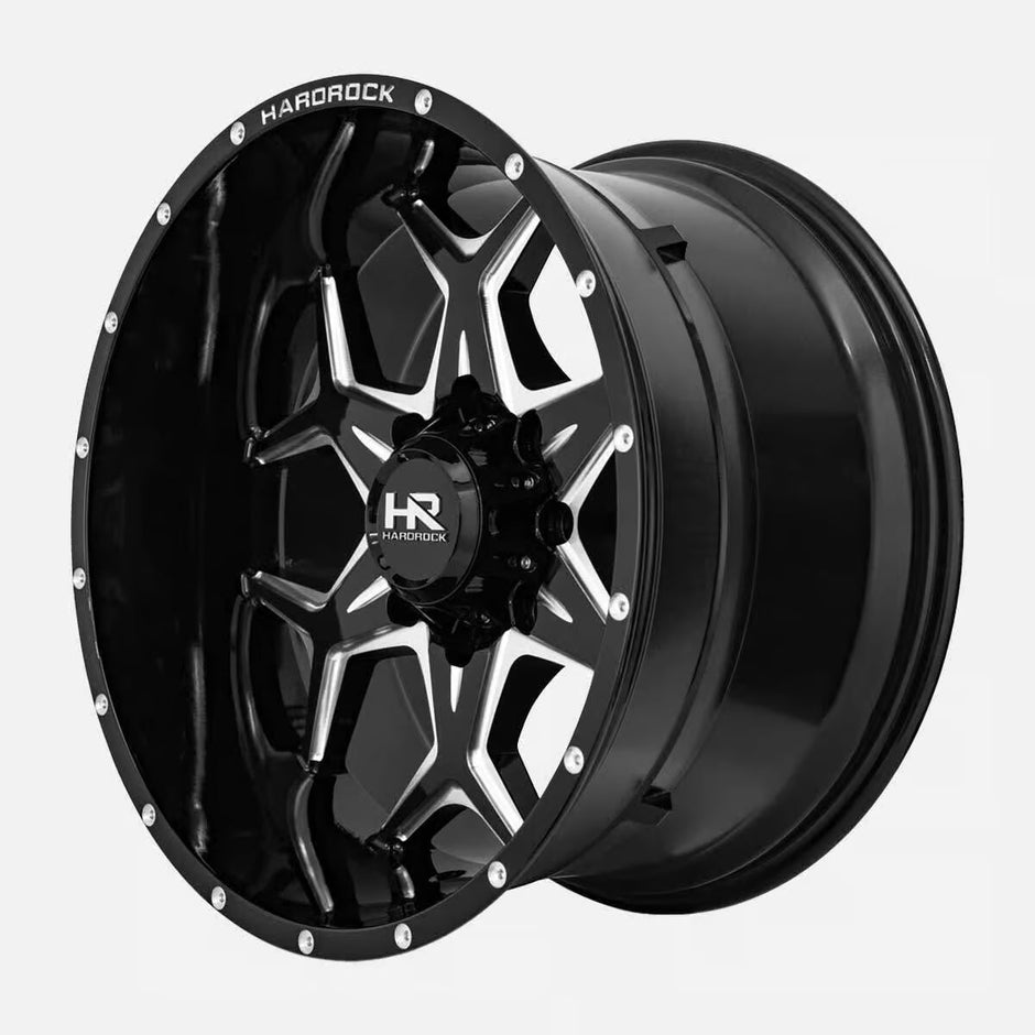 Hardrock Offroad Reckless Xposed 20x10 Gloss Black Milled -19mm ET 125.2mm CB 8x170 wheel