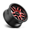 KMC Wheels KM540 Recon 17x8.5 Gloss Black Mach w/Red Tint 18mm ET 71.5mm CB 5x127