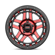 KMC Wheels KM540 Recon 17x8.5 Gloss Black Mach w/Red Tint 18mm ET 71.5mm CB 5x127